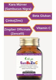 Resim Afye Sambezinc Karamürver-Çinko-Beta Glukan 60 Bitkisel Kapsül 