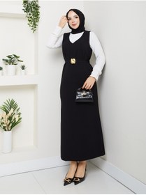 Resim CNG MODA Tesettür Gold Tokalı Jile Takım 