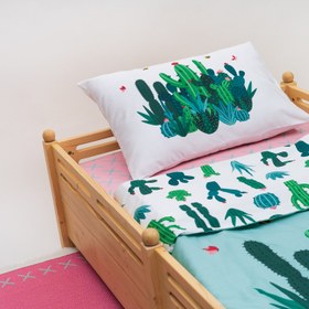 Resim Cactopia Çift Taraflı Pamuk Saten Çok Renkli Çocuk Nevresim Seti 140x200cm 