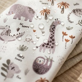 Resim Babydonat Wild Safari Hayvan Desenli Su Geçirmez Kollu Bebek Mama Önlüğü - Blw Uyumlu Leke Tutmaz Aktiviteli M 