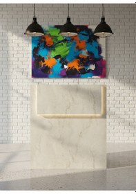 Resim Resital Ledli Karşılama Bankosu G-90 Cm Ofis Kasa Resepsiyon Masası Banko-003-8-8 