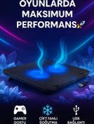Resim Zineets Laptop Notebook Soğutucu Ledli Çift Fanlı 2 Usb Dizüstü Bilgisayar Standı 