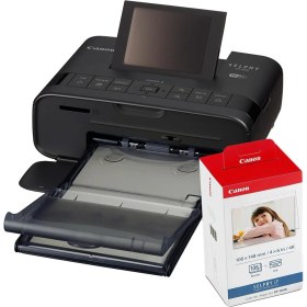 Resim Canon SELPHY CP1300 Siyah Fotoğraf Yazıcısı + Foto. Kağıdı (108'li) Seti (Canon Eurasia Garantili) 