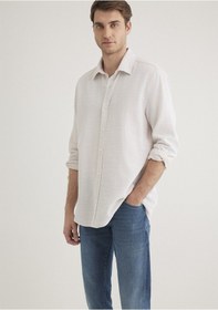 Resim Mavi - Beyaz Gömlek 0210053-70004 Bej 