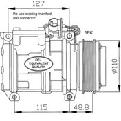 Resim NRF 32048 Klima Kompresör Bmw M52 M50 E36 91-98 M60 E34 92-96 Uyumlu 