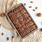 Resim Dik Tabanlı, Yapışmaz Kahverengi Bisküvi Pişirme Tavası - 20.32x20.32 cm Dikdörtgen Karbon Çelik Kek Kalıbı, Kolay Çıkarma ve Isıya Dayanıklı, Evde Yapılan Kahverengi Bisküviler, Tatlar ve Pişirme İçin Mükemmel, Pişirme Temelleri | Dikdörtgen Pişirme Tavası | Dayanıklı Pişirme Tavası 