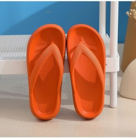 Resim Kadın Serin Terlik Yumuşak Alt Banyo Kalın Tabanlı Kaymaz Terlik Erkek Orange 