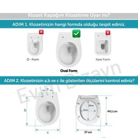 Resim Aqua Bagno Largo - Yavaş Kapanan Klozet Kapağı - Duroplast 