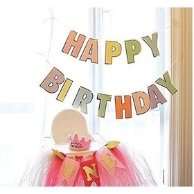 Resim Happy Bırthday Gold Varak Baskılı Banner 200x17 Cm 