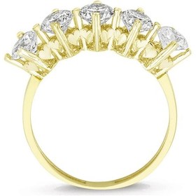 Resim Sarı Altın Kalpli Beştaş Yüzük As8Y93 Altınsepeti 