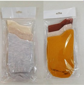 Resim Kadın Düz Soket Çorap 3 Lü 2 Paket KARIŞIK 