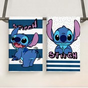 Resim 2 Adet Disney Stitch El Havlusu - Çizgili Karikatür Tasarım, Yumuşak Emici Polyester, Tüy Bırakmayan & Makinede Yıkanabilir, Sevimli Banyo Dekoru, Hayranlar İçin Yeni Ev Hediyesi, Oyunbaz Tasarım | Dayanıklı Kumaş, Banyo için Havlular 