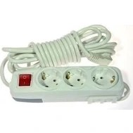 Resim Far Seyyar Kablo Üçlü 3 Metre Anahtarlı 