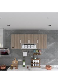 Resim Kenzlife hazır mutfak floro32 crd 060*150*32 mutfak banyo dolabı kapaklı raflı 