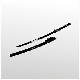 Resim Folyo Sticker Samurai Bıçağı 70cm Uzunluk Siyah 