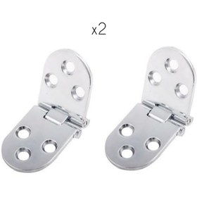 Resim ARON (2 ADET) Kırma Masa Menteşesi Akıllı Sehpa Katlanır Masa Sihirli Sehpa Metal Krom Menteşe 30x70mm 