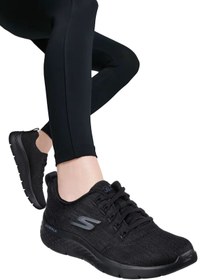 Resim Skechers Go Walk Flex Air-Cooled Goga Mat Taban Kadın Siyah Günlük Spor Ayakkabı 