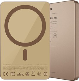 Resim Recci RP33 PD 20W Ultra İnce Led Göstergeli Hızlı Şarj Özellikli Wireless 15W 5000 mAh Powerbank 