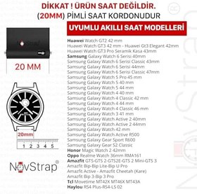 Resim NovStrap Haylou Rs4 Plus-Rs4-Ls02 ile Uyumlu Kordon (20mm) Lansman Kumaş Silikon Çift Katman Kayış TURUNCU 