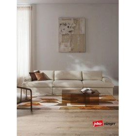Resim Mode Siesta Pro Kuş Tüyü Kanepe 3 Modül 05 Bej Keten Kumaş Işbir Sünger (Dairenize Teslim) 