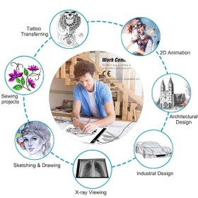 Resim Techtic A3 Led Işıklı Çizim Tableti Led Çizim Kopyalama Tableti 