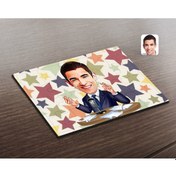 Resim Kişiye Özel Erkek Spiker Karikatürlü Ahşap Puzzle-1 
