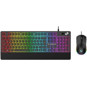 Resim Rampage Km-9858 Jazzy V2 Rgb Klavye , 12800 Dpı Mouse + 30 25cm Mousepad Gaming 3lü Set Optik 