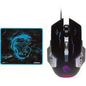 Resim Polosmart PGM03 LED Işıklı Oyuncu Mouse + Mousepad Mavi 