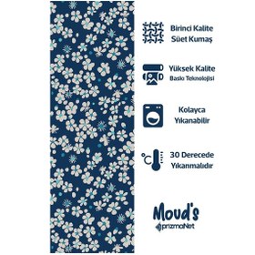 Resim Nowon 3 Desenli Baskılı Süet Runner Masa Örtüsü 