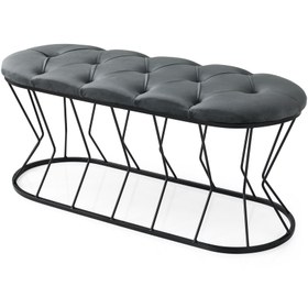 Resim evimedairherşey Chester Kum Saati Metal Ayak Bank Bench 90cm 