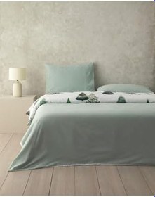 Resim Pine Serenity Dijital Baskılı Soft Cotton Tek Kişilik Nevresim Takımı Yeşil 