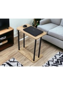 Resim Peka Tekerlekli Laptop Sehpası Kahvaltı Masası Yan Sehpa 