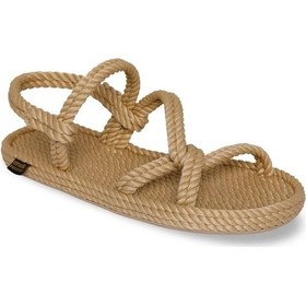 Resim Nomadic Republic Mykonos Kauçuk Tabanlı Kadın Halat Sandalet Bej 