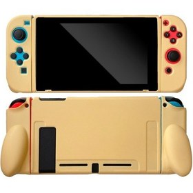 Resim Cbtx Nintendo Switch Uyumlu Saf Renk Darbeye Dayanıklı Tpu Kılıf Sarımsı-kahverengi 