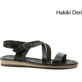 Resim Gönderi R Kadın Siyah Hakiki Deri Sandalet Dyza50445023 Siyah 