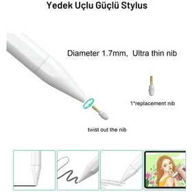 Resim Apple Uyumlu iPad 10.2 8.Nesil Yazım Çizim için Dokunmatik Stylus Kalem 