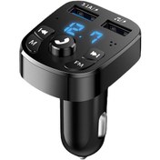 Resim Araba Bluetooth Oynatıcısı Araba Fm Vericisi Araba Eller Serbest Araba Telefonu Müzik Usb 