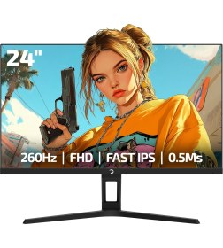 Resim Gamepower Kaze T10 24″ 260Hz 0.5ms Fhd Fast IPS 2X2W Speaker Gaming Monitör (Sıfır Ölü Piksel Garantili) 