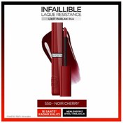 Resim L'ORÉAL PARİS INFAİLLİBLE MATTE RESİSTANCE LİKİT PARLAK RUJ 550 NOİR CHERRY 