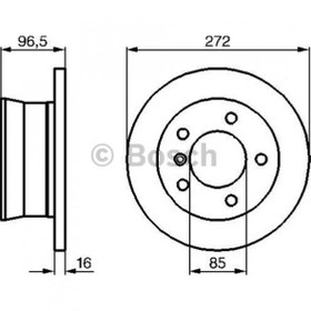 Resim Bosch Fren Diski Arka 5d 272mm W460 W461 W463 Sprinter Lt35 9 Uyumlu 