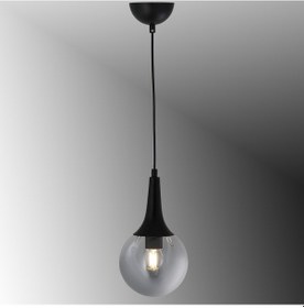 Resim Tt601-1-fullsy Tt Aydınlatma Mat Siyah Tekli Uzun Hunili Avize Siyah 