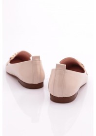 Resim Dgn K014 Kadin Demir Aksesuarli Babet K014-1510-R9110 Bej 