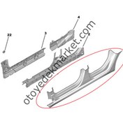 Resim Opel Astra (2022-2024) Sol Marşpiyel Sacı (Orijinal) 