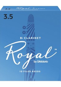 Resim D'addario Rcb1035 Royal Bb Klarnet Kamışı No: 3.5 Profesyonel/eğitim - 10'lu Paket Dosyalı Filed Kesim, Klasik Ve Caz İçin Uygun Yapı 