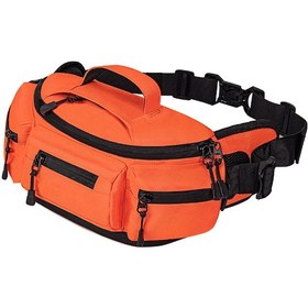 Resim Wezone Erkekler İçin Su Geçirmez Ayarlanabilir Büyük Kapasiteli Bel Çantası - Yürüyüş, Seyahat, Kamp, Bisiklet, Outdoor Koşu - Turuncu Turuncu 
