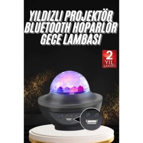 Resim SHC4200 Dönen Işıklı Disko Topu Projektör Müzik Çalarlı Disco Speaker 