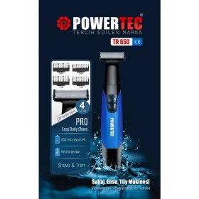 Resim Powertec TR-650 Body Groom Sakal Vücut Kıl Tüy Tıraş Makinesi 