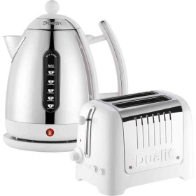 Resim Dualit Ekmek Kızartma- Kettle 2 Li Set 27045 Classic 2 Hazneli Ekmek Kızartma Makinesi -Lite 72003 Su Isıtıcısı Kettle 3000 W Paslanmaz Çelikkanvas 