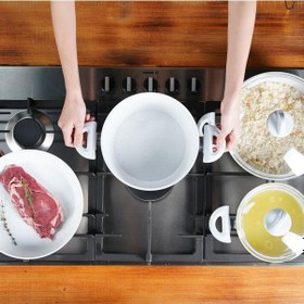 Resim Neva Lilyum Mercek 7 Parça Granit Tencere Takımı N3116 