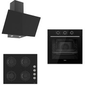 Resim Ferre XE62CS- CS205 - D077 Siyah Ankastre Set 